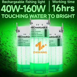 Auto-On Submersible Fishing Light 40W 80W 120W 160W Rechargeable LED IP68 Waterproof Underwater Fishing Light for Trawler