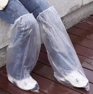 High Quality Disposable High Boot Cover Long Safety Shoe Covers PE Waterproof Dustproof PE Boots Covers