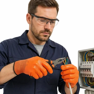 Premium Orange PVC Full Coated Safety Gloves Waterproof Oil-Resistant Non-Slip Heavy Duty Industrial Work Gloves