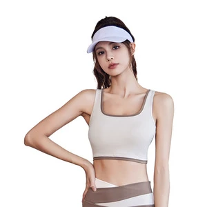 Color-Blended Sports Bra High-Strength Shock Absorption Breast Gathering Breast Reduction Outdoor Sports Yoga Sports Bra
