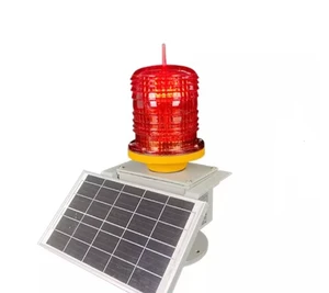 Led Airfield Runway Airport Approach Heliport Edge Aviation Lamp Powered High Building Solar Obstruction Light