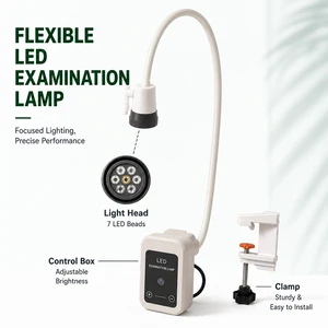 Medical LED Examination Lamp Mobile Surgical Light Adjustable Brightness Hospital Clinic Diagnostic Light