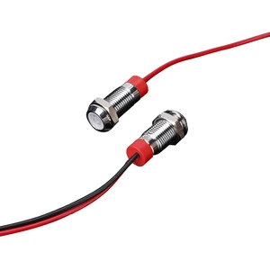 12mm Metal LED Indicator Light 12-24V Waterproof Strip Wire Equipment Indicator Lights