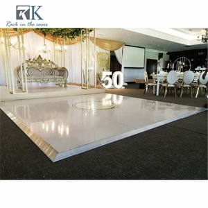 Glossy White Cheap Portable Wooden Dance Floor Portable Dance Floors for Sale