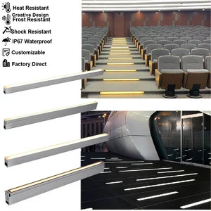 12W IP67 Aluminum LED Brick Lights 24V Warm White RGB Waterproof Rectangular Floor Linear Strip Dance Stage Park Steps Aisle