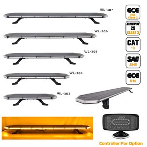 Manufacturer 1.5M High Power Ambulance Light bar LED Emergency Warning Light bar Strobe Light with Speaker Red Blue Amber