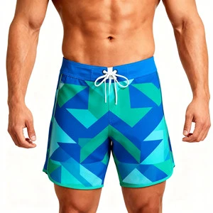 Men's Casual Seamless Quick-Drying Elastic Beach Pants Seaside Surfing Hot Spring Vacation Swimming Board Shorts Trunks