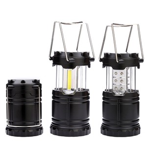 Portable Foldable LED Camping Lantern Emergency Adventure Lamp with Handle and Battery Operated for Outdoor Camping