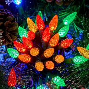 SHIJI C7 C9 RGB 12V LED Pixel Light String Color-Changing Point Lights for Landscape for Christmas Year-Round Use Light