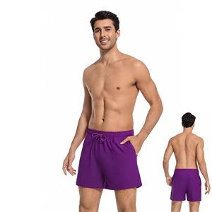 In-Stock Tan Through Men's Beach Short SwimWear 1-Piece Purple Color Swim Trunks Say Goodbye Tan Line