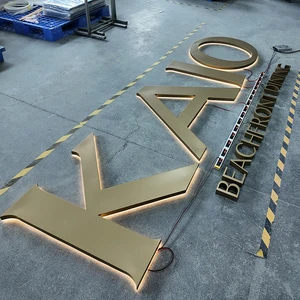 Custom Metal Backlit Sign Channel Letters Illuminated 3d Logo Shop Store Outdoor Led Sign Board For Business