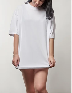Women Oversized T-shirt 100% Cotton Round Neck Short Sleeve T Shirt Plus Size