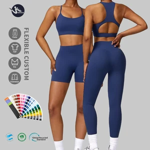 Verified Suppliers Clothing Manufacturers Small Quantity Custom Version/CRAFT/Size Sportswear Gym Top Leggings Sets For Womens