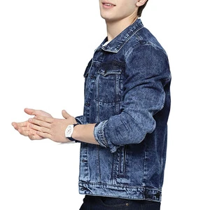 Men Stylish Denim Jeans Jacket/ Vintage Style Jacket Male Men Regular Clothing Length Denim Fabric Casual for sale
