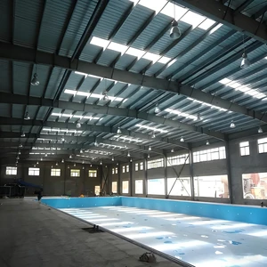 Galvanized Steel Frame Swimming Pool Buildings with Swimming Pool Light