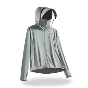 UPF50 Ice Silk Nylon/Cashmere Solid Pattern Sunscreen Clothing Unisex Adults Summer 2025 New UV-Proof Lightweight Coat Fishing
