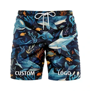 Sublimation Swim Shorts Men Beach Shorts High Quality Single Layer Drawstring Breathable Shorts