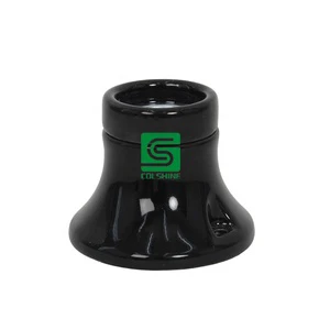 Vintage Black White Ceramic Lamp Holder Screw Type E27 Bulb Socket for Classic Home Decor
