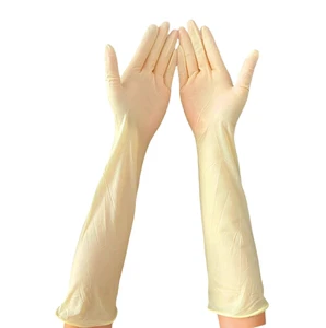 Disposable Laboratory Safety Rubber Gloves Latex Long Lab Ware OEM Gloves