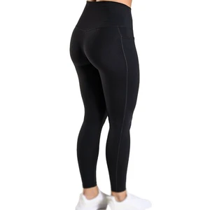 Women's Mid Waist Yoga Pants Custom Breathable Spandex/Polyester