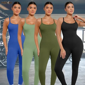 Wholesale Sports One Piece Jumpsuits High Stretchy Seamless Catsuit Tummy Control Removable Cup Pads Fitness Yoga Wear