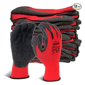 SONICE Free Sample Safety Gloves Anti-Slip Crinkle Latex Coated EN388 Certified Anti-Static Breathable Customizable Durable Hand