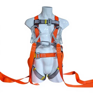 Full Body Safety Harness - Fall Protection Construction Dual Hooks Flame Retardant Anti-Static Industrial Grade