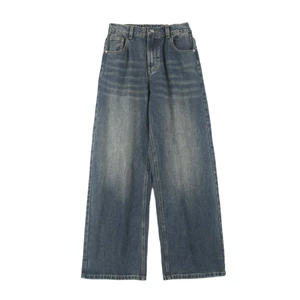 High Quality Baggy Men's Jeans Unisex Loose Fit Straight Wide Leg Plus Size Washed Hip Hop Streetwear for Winter Wholesale