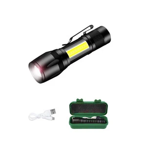 Custom Wholesale Heavy Duty Super Bright Long Range Small Zoom Tactical Hand Mini Rechargeable LED Flashlights Torches