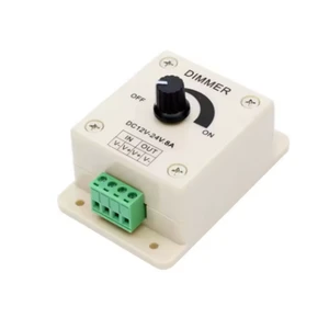 8A Single Color Knob Dimmer 12V 24V LED Rotary Wall LED Dimmer Switch Popular in Led Controller Dimmers