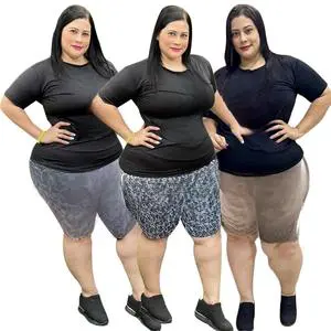 JB2809 Cross-border Women's Clothing Plus Size Summer New Fashion Casual Short-sleeved Set
