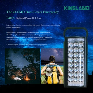 Portable 24 PCS Rechargeable LED Emergency Light Durable Lithium Battery with Durable Plastic for Camping Outdoor Household Use