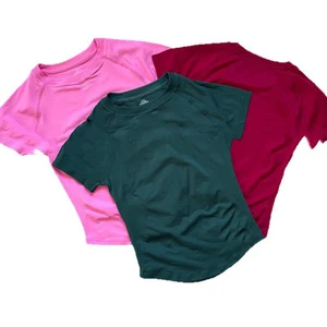 Women Gym Top For Quick-drying Breathable for Yoga Clothes High Elastic Seamless Nine Quarter Sleeve T-shirt Running Sports Top