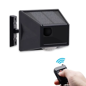 8LED Solar Strobe Light with Motion Detector Remote Control Solar Alarm Light Ip65 Waterproof 129db Sound Security Sirens Light