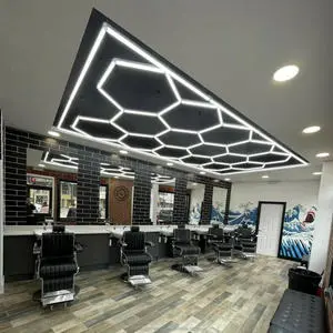 Wholesale Portable Hexagon Modular Ceiling Garage Light RGB LED Lights for Home & Office Waterproof Car Beauty Station Detailing