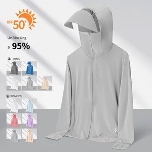 Custom Logo Summer Anti UV Jacket Lightweight Breathable Ice Silk Sun Protection Unisex Adult Outdoor Quick Dry Sportswear