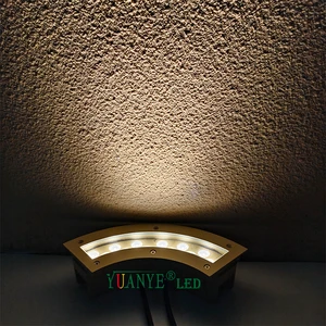 Brick Lights LED Arc-shaped Puzzle Inground Deck Lamp RGBW Amber Stainless Steel Casambi Control Dimmable YY-DZR001