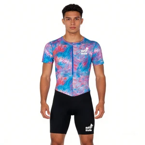 Great Quality Custom Sports Training Competition Sublimation Transfer Print Quick-Drying Men Running Jumpsuits