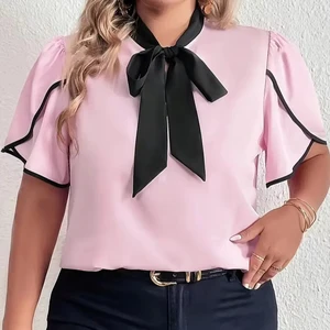 Plus-Size Women's Casual Summer Shirt Outdoor Custom Fit