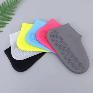 USA Direct Reusable Non-slip Silicone Rubber Waterproof Plain Toe Pull-On Lightweight Breathable Unisex All Shoes Safety Covers