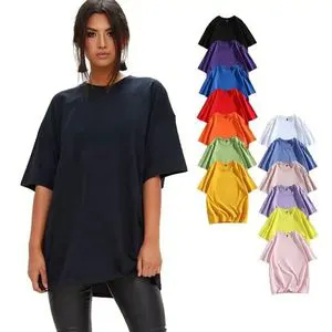 Wholesale 100% Cotton Casual Breathable Knitted Women's Plus Size Workout T-Shirts