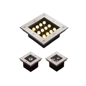 IP67 Waterproof Aluminum Tempered Glass LED Brick Lights Outdoor High Voltage 110V 120V Pathway Driveway 1-36 Watt Warm White CE