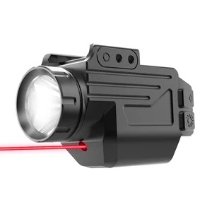 Hunting Rechargeable 1000LM LED Flashlight with Tactics Detachable Red Laser Sights Aluminum Alloy Construction