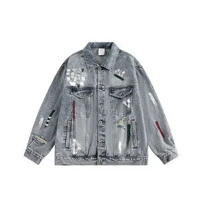 Service Loose Fit Women's Embroidered Denim Jackets Luxury Winter Outerwear With Short Coat Womens Jeans