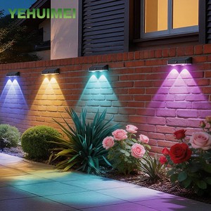 LED Solar Wall Lamp For Garden Fence Stairs Decorative Lighting Outdoor Waterproof Rating Landscape Solar Wall Lights
