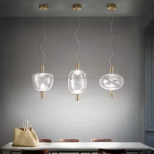 Hanging Transparent Glass Bubble Round Ball Lamp Living Dining Room Globe Chandelier Home Decoration Pendant Lamp
