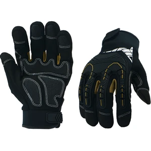Custom Logo Heavy Duty Winter Protective Water Proof Tactical Oilfield Tool Mechanic Work Safety Impact Hand Gloves