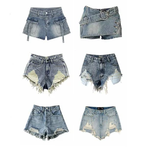 Women's Comfortable Low-Waist Denim Shorts Customizable Workwear-Style Factory Direct Wholesale Summer Special Low Price for