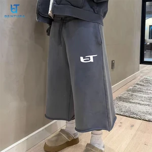 BENTURA Custom Logo Streetwear Manufacturer Vintage Jogging Sweatpants High Quality 420gsm Heavyweight Shorts For Men