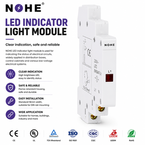 Red Colors Signal Lamp Din Rail Mount LED Modular Indicating Light 230 Volt Led Indicator Lights
